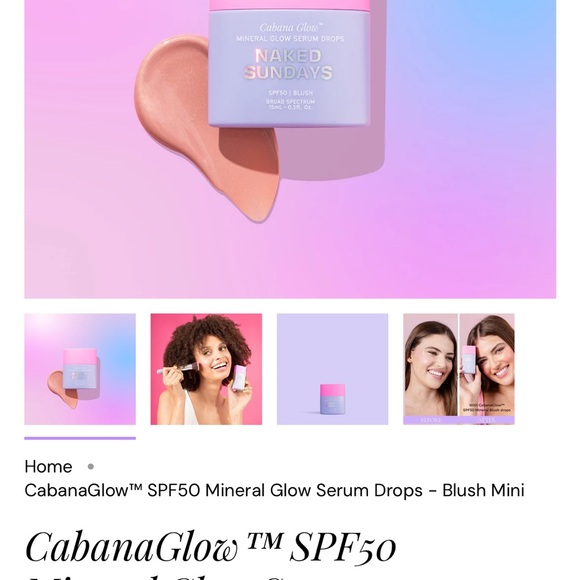 Naked Sundays Cabana Glow Mineral Glow Serum Drops - Blush - Picture 4 of 4